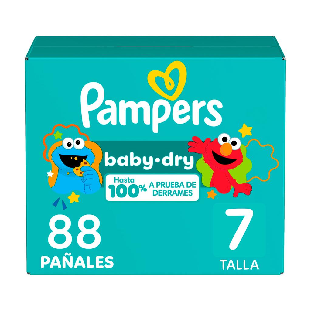 Pampers Baby Dry Pañales Talla 7 / 88 Unidades Pañales