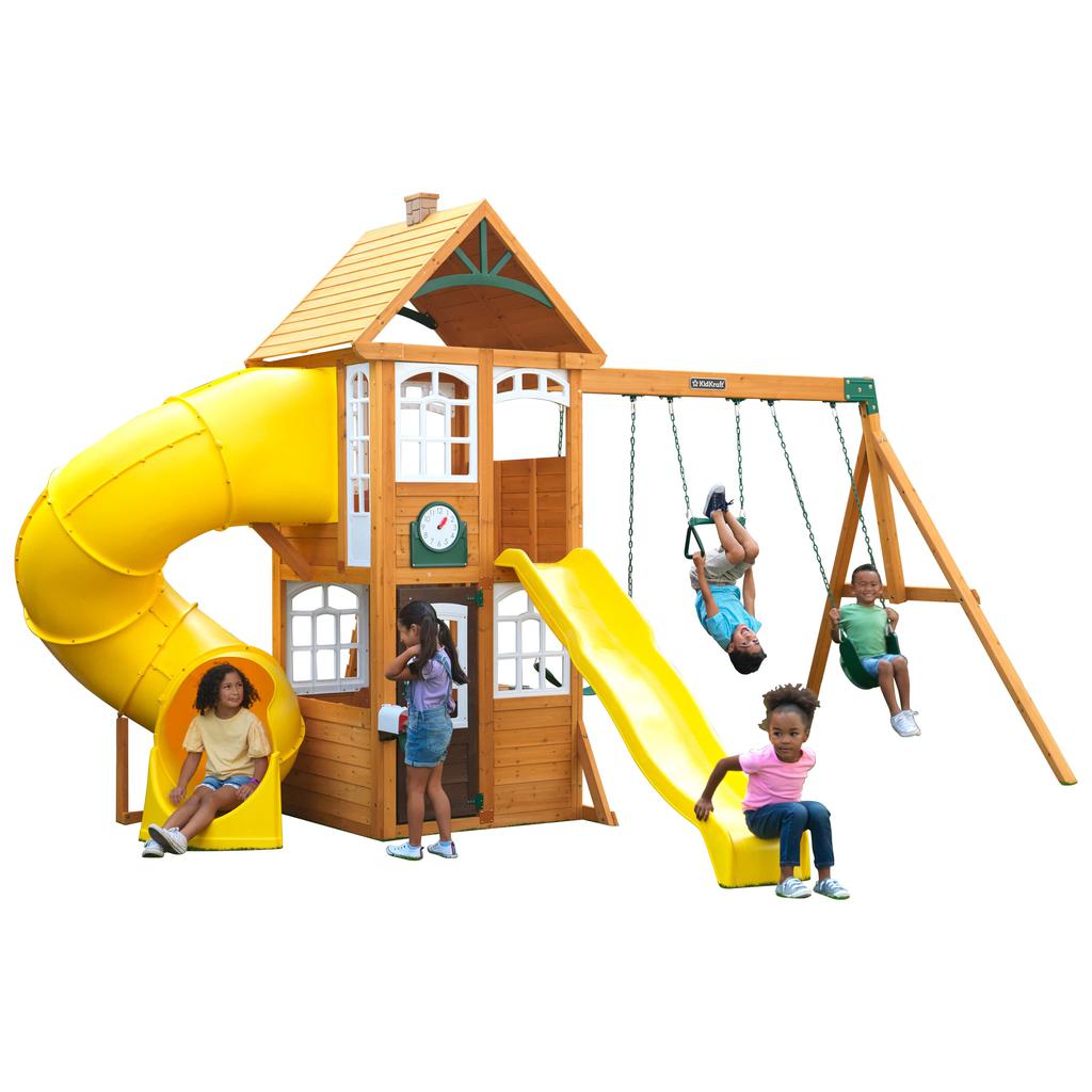 Kidkraft Clubhouse Set de Juegos con Tobogán y Columpio