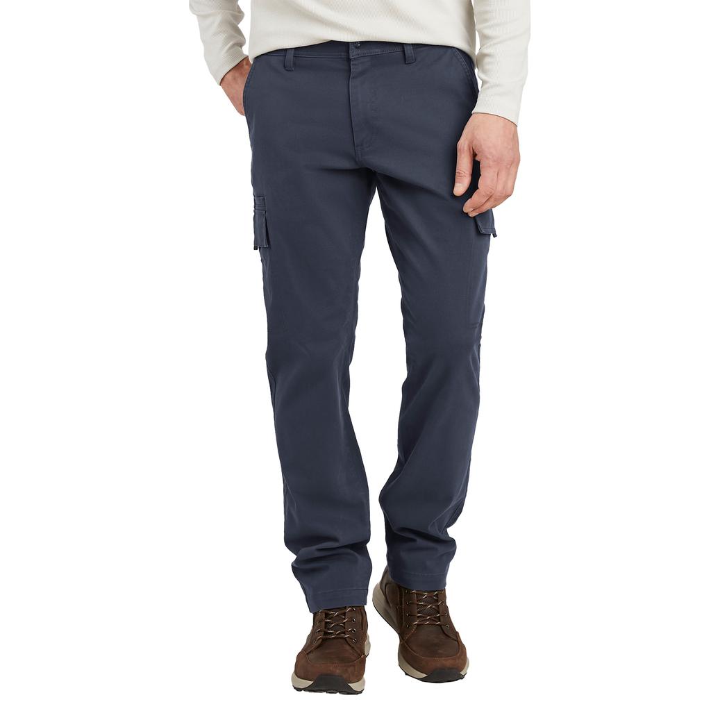 Weatherproof Vintage Men's Navy Cargo Pants with Elastic Waistband