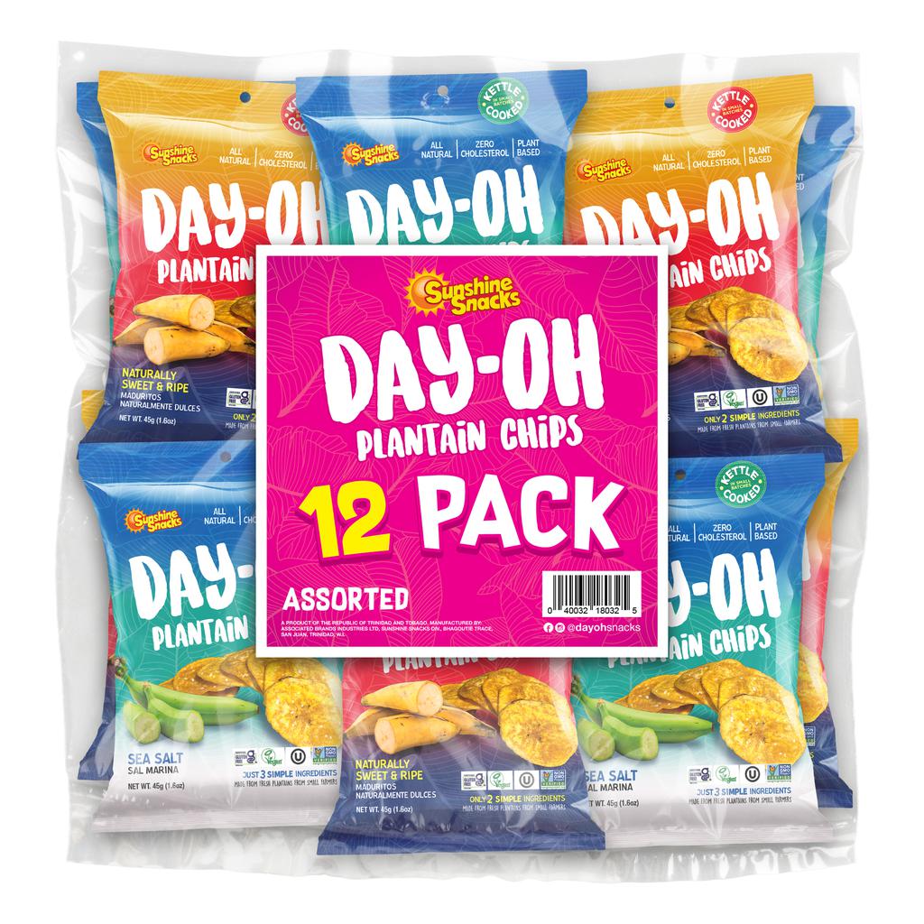 Sunshine Day Oh Banana Chips Variety Flavors 12 Units / 45 g