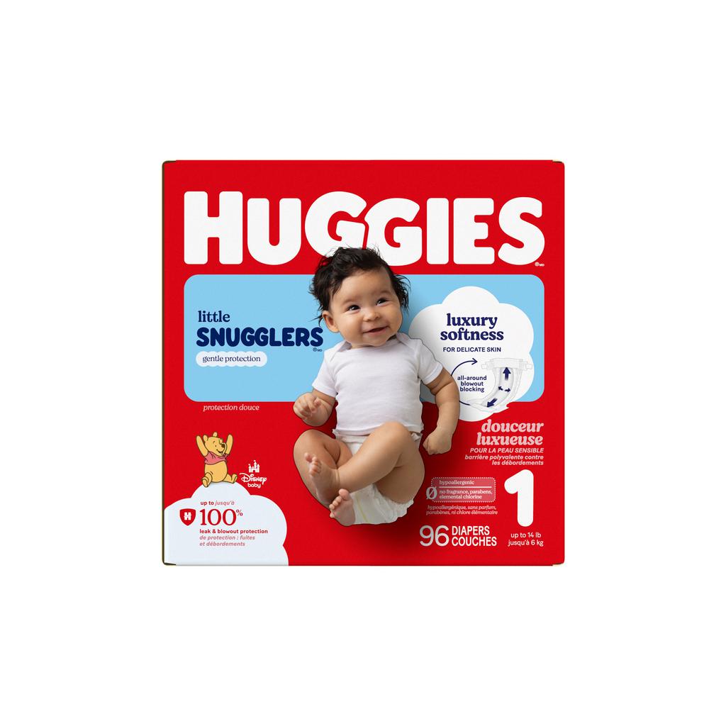 Huggies Pañales para Bebé Little Snugglers Etapa 1 / 96 Unidades
