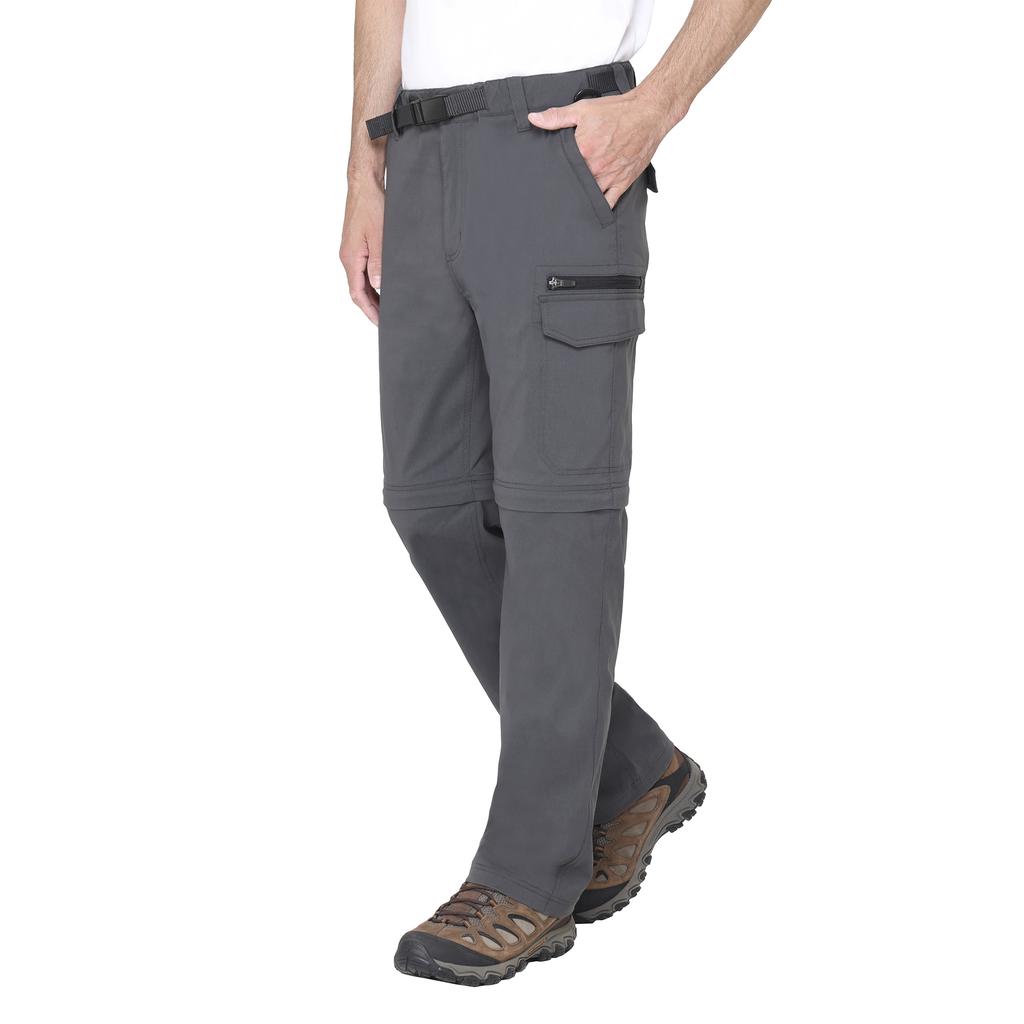 BC Clothing Pantalón Gris Convertible para Hombre