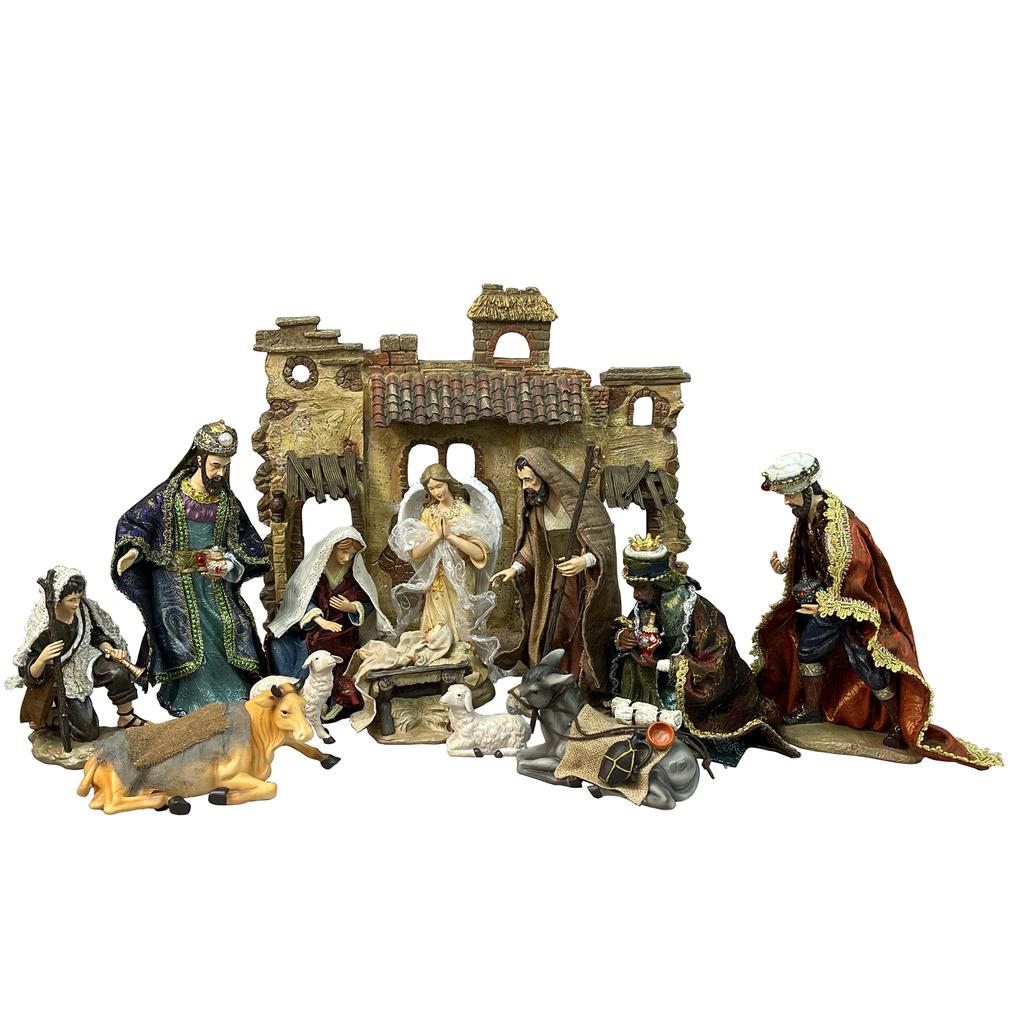 Member's Selection Juego de Pesebre en Poliresina y Tela 13 Piezas