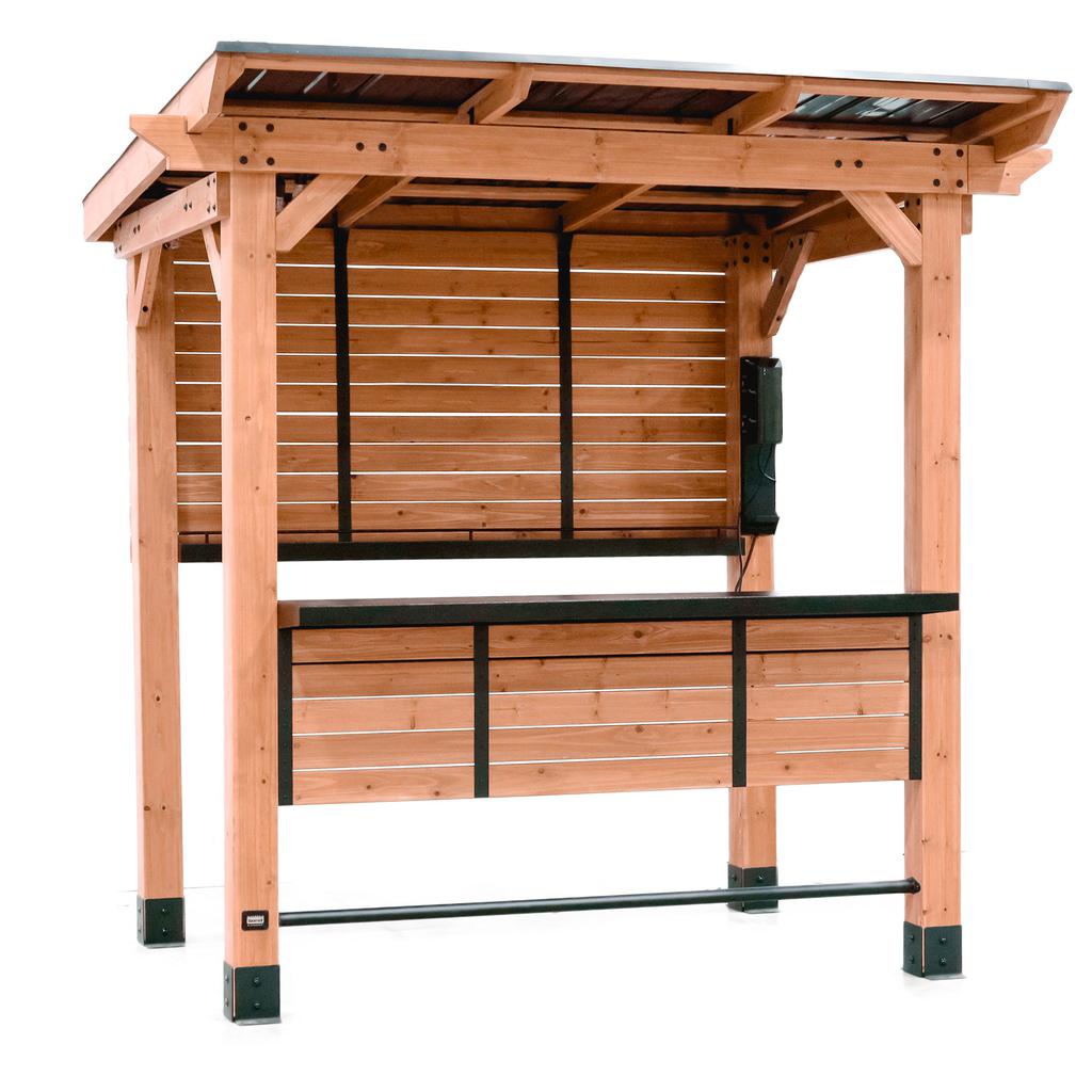 Backyard Discovery Cedar Outdoor Bar with Electrical Outlets
