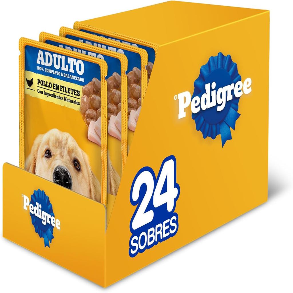 Pedigree Pollo en Filetes para Perros Adultos 24 Unidades / 100 g