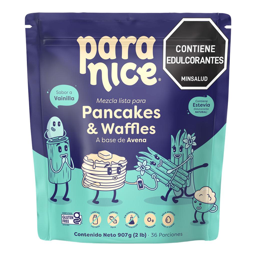 Paranice Mezcla para Pancakes y Waffles a Base de Avena Sabor Vainilla 907 g