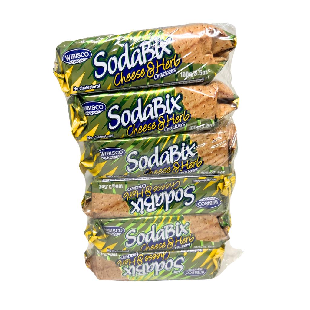 Sodabix Cheese and Herb Flavor Crackers 6 Units / 100 g / 3.5 oz