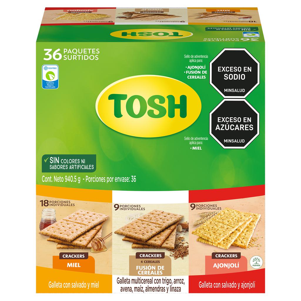 Tosh Assorted Flavor Crackers 36 Units