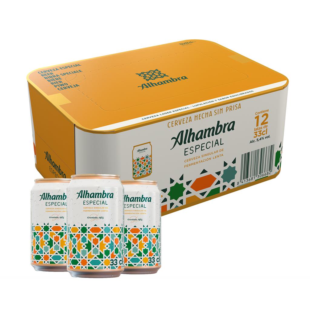 Alhambra Especial Cerveza Dorada Tipo Lager 12 Unidades 330 mL / 11.16 oz