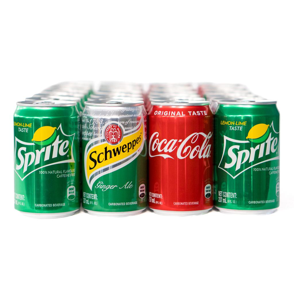 Coke Sprite Schweppes  Assorted Sodas 24 Units / 237 Ml / 8.34 Oz