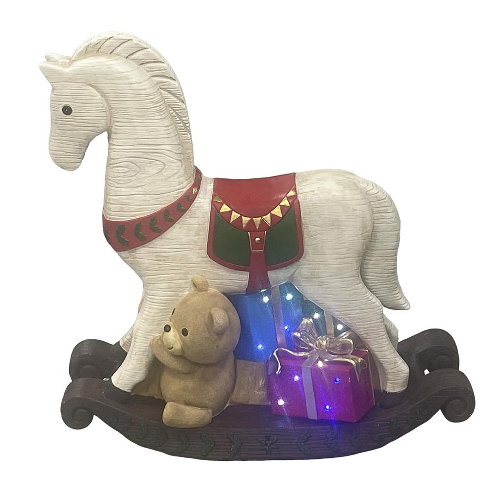 Member's Selection Lighted Decorative Rocking Horse for Christmas