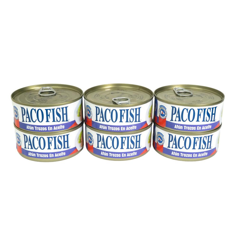 Paco Fish Atún en Aceite Vegetal 6 Unidades / 100 g