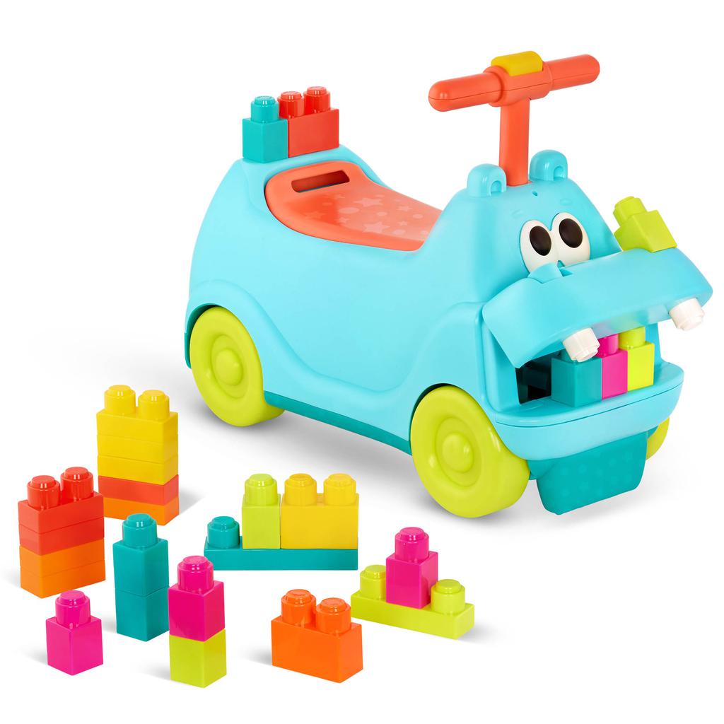 B.toys Hippopotamus Ride-On Toy with Light and Sound
