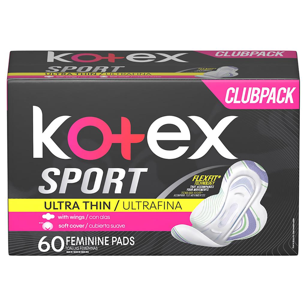 Kotex Sport Ultrafina con Alas 60 Unidades