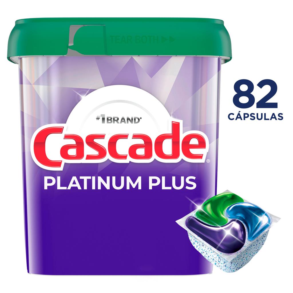 Cascade Platinum Plus Dishwashing Detergent Capsules 82 Units