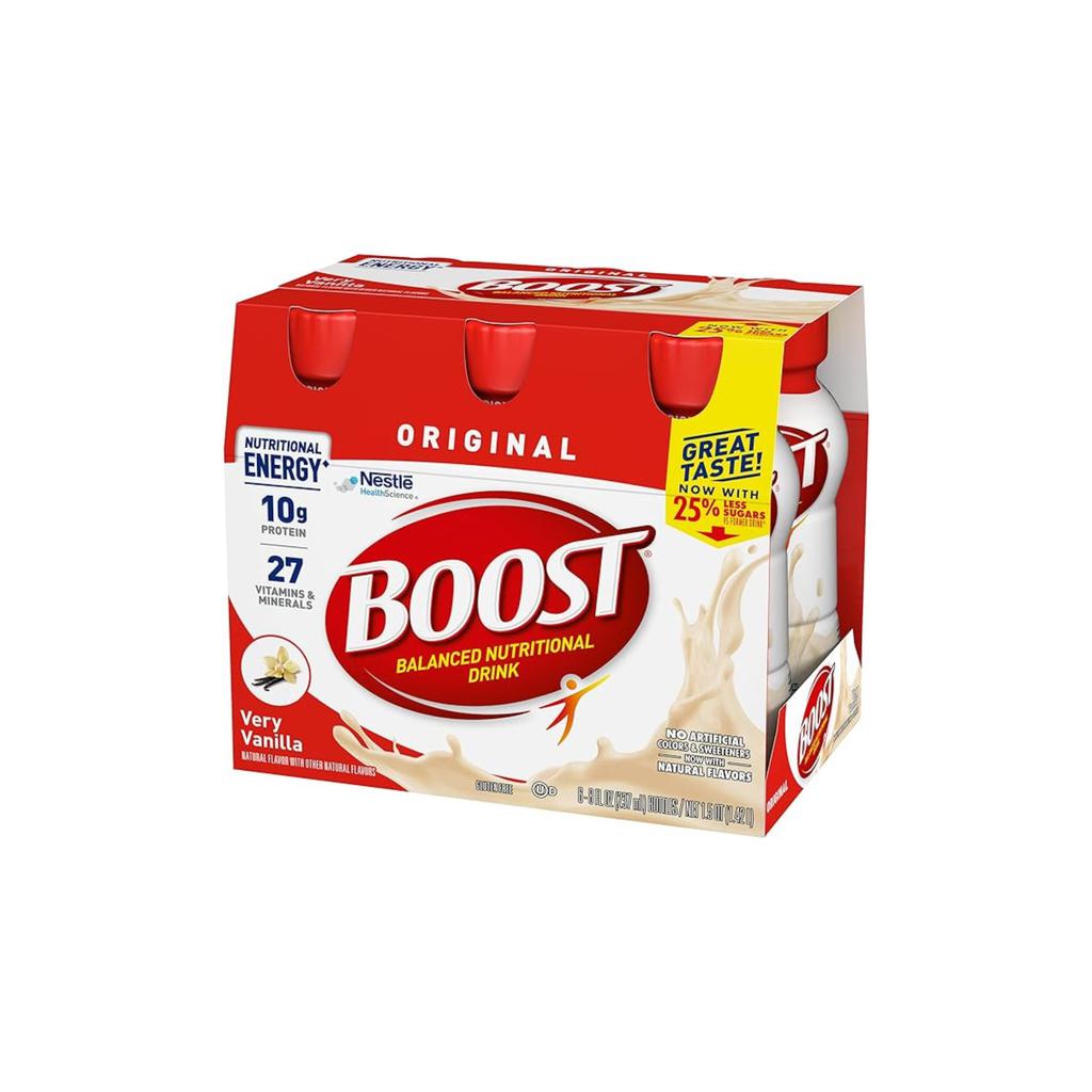 boost juice boxes Amazon.com : Boost Original Nutritional Drink Variety Pack, 1 Chocolate, 1  Vanilla, 1 Strawberry, 1 Peaches N Creme, 6 Bottles/Package, 4 Packs (24  Bottles Total) : Grocery & Gourmet Food