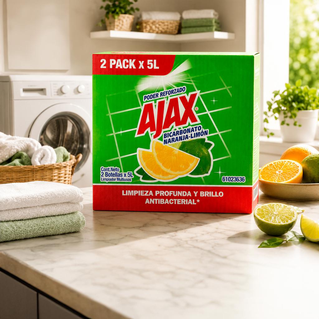 Ajax Desinfectante 2 Unidades / 5 L / 1.32 gal Limpiadores para