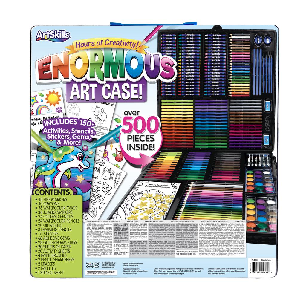 Artskills Estuche de Arte con Marcadores, Lápices, Pinturas y Otros Accesorios 500 Piezas